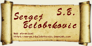 Sergej Belobrković vizit kartica